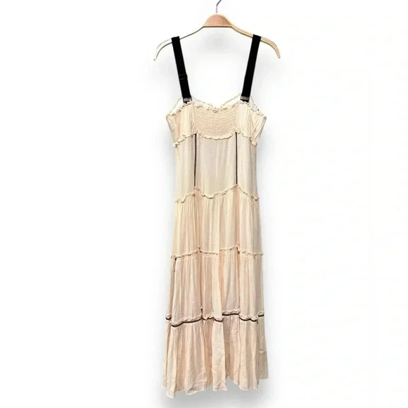 Cinq à Sept Cream and Black Midi Dress - Picture 3 of 10